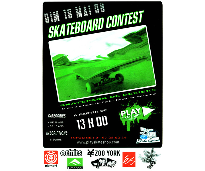 Contest PLAY Skateshop 2008 - contest skate Béziers