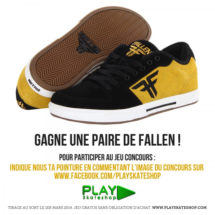Jeu concours Fallen Footwear - février 2014