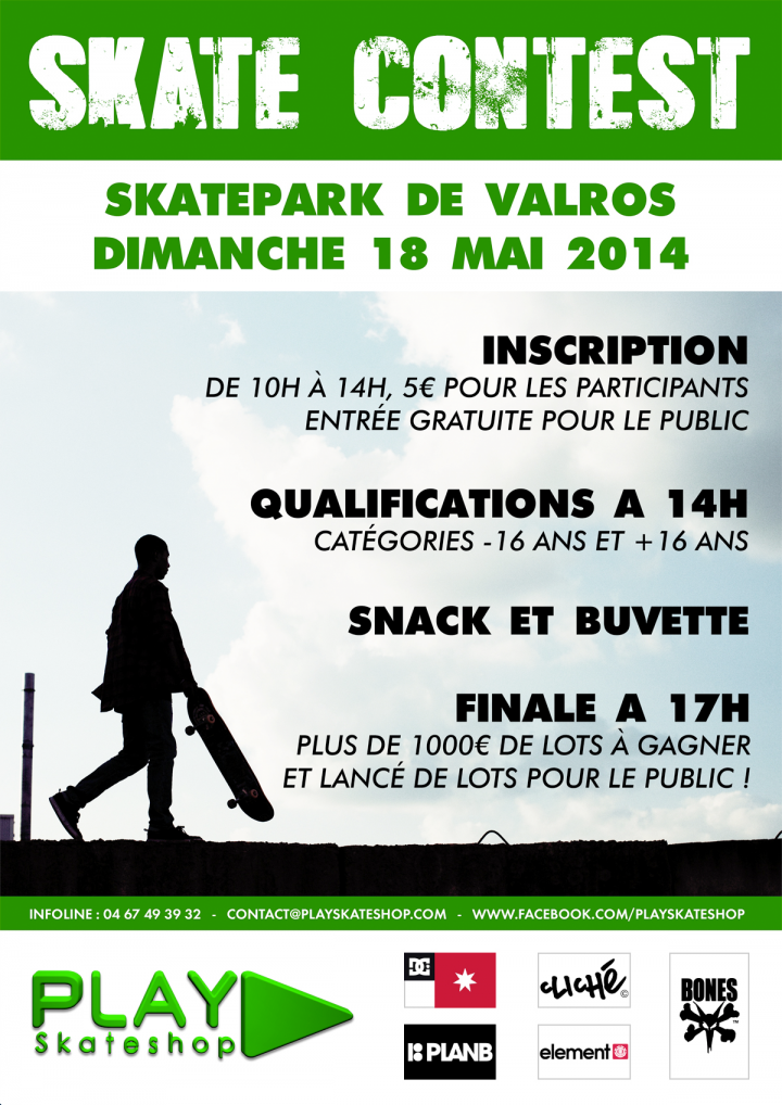 Contest PLAY Skateshop 2014 Skatepark Valros