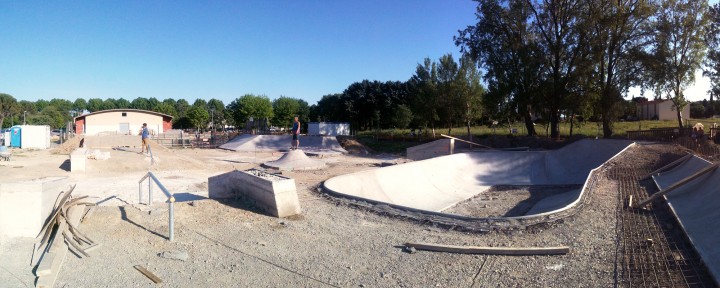 Skatepark de Capestang construction 2015 avancement des travaux